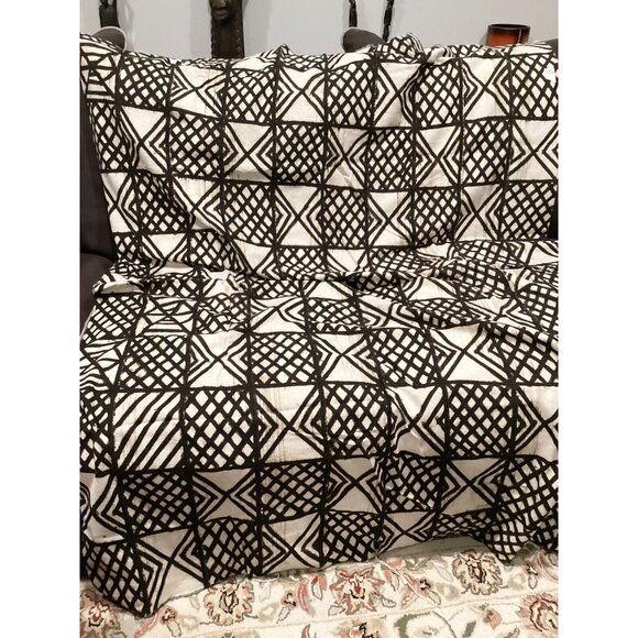 Mud Cloth Textile Authentic Naturally Hand Crafted From Mali 53X74 Inch Vintage - Picture 1 of 2